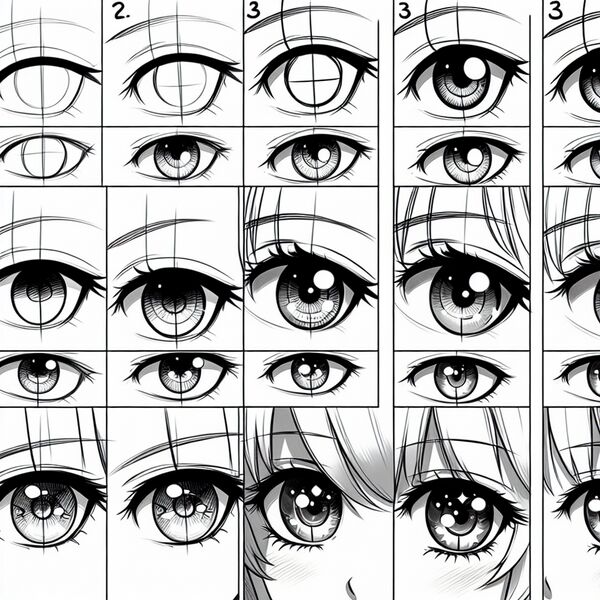 Anime-Augen malen: Schritt-für-Schritt-Anleitung