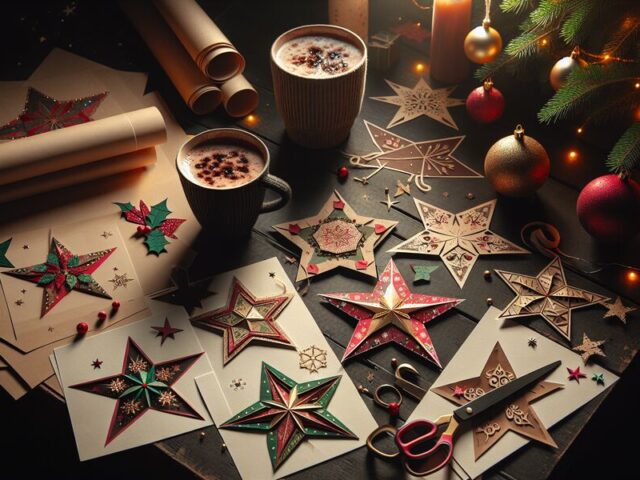 Weihnachtssterne basteln: Vorlagen und kreative Ideen